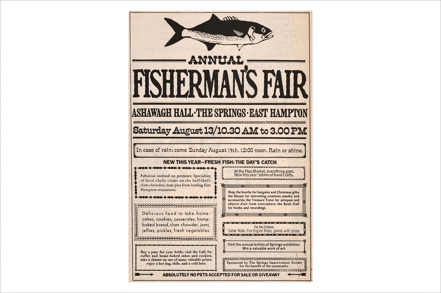 Library Item of the Week: The Fisherman's Fair Ad, 1977 | The East Hampton  Star