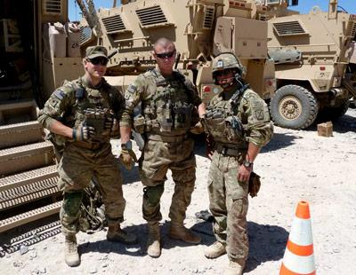 Army Sgt. Tony De Petris, middle, veteran of two overseas deployments was recently stationed in Afghanistan. Army Sgt. Tony De Petris, middle, veteran of two overseas deployments was recently stationed in Afghanistan.