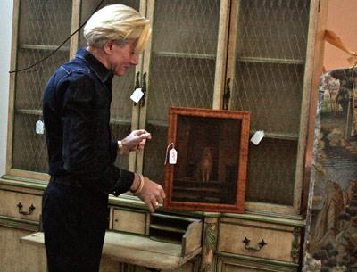 Jeffrey Howard Brodersen examined his design options for the show house on Saturday. Jeffrey Howard Brodersen examined his design options for the show house on Saturday.