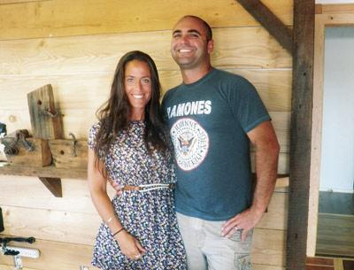 Jason and Lauren Biondo are the faces of the new Antique Lumber Company on Montauk Highway.