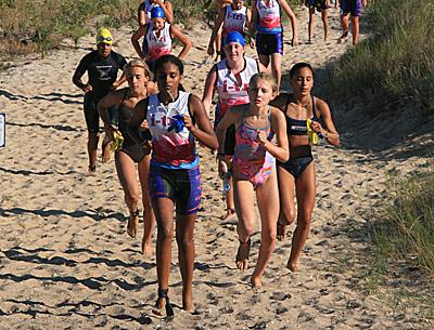 Once more unto the beach, dear friends . . . and into the transition area. Once more unto the beach, dear friends . . . and into the transition area.