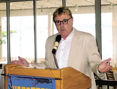 Steven Gaines spoke about his unsuccessful 2011 race for East Hampton Town councilman at a Hadassah lunch on Friday. Steven Gaines spoke about his unsuccessful 2011 race for East Hampton Town councilman at a Hadassah lunch on Friday.