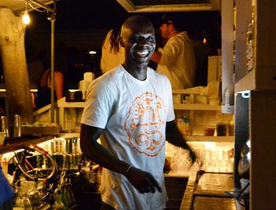 Remi Shobitan, master of the deck bar at Montauk’s Surf Lodge, on the summer season’s penultimate night Remi Shobitan, master of the deck bar at Montauk’s Surf Lodge, on the summer season’s penultimate night