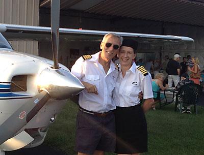 Ina Mehlig with Dr. Eugene Haller, and their 1977 Cessna 210 embarked on a cross-ocean journey on Monday. Ina Mehlig with Dr. Eugene Haller, and their 1977 Cessna 210 embarked on a cross-ocean journey on Monday.