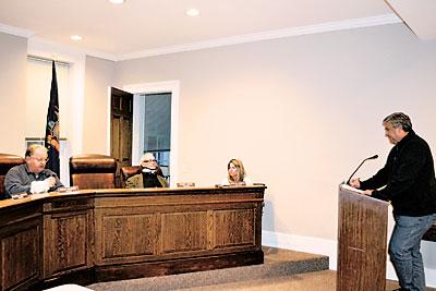 Sag Harbor Mayor Brian Gilbride heard complaints on Tuesday evening from several residents, including Police Chief Tom Fabiano, about closed-door negotiations with other police departments. Sag Harbor Mayor Brian Gilbride heard complaints on Tuesday evening from several residents, including Police Chief Tom Fabiano, about closed-door negotiations with other police departments.