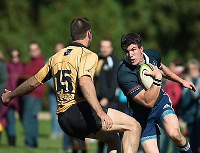 Connor Miller, Montauk’s inside center, had two of the Sharks’ eight tries. Connor Miller, Montauk’s inside center, had two of the Sharks’ eight tries.