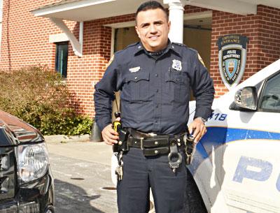 East Hampton Village Police Officer Mario Galeano, above, was honored by the Kiwanis on Friday, along with East Hampton Town Detective Tina Giles and David Driscoll of Sag Harbor. East Hampton Village Police Officer Mario Galeano, above, was honored by the Kiwanis on Friday, along with East Hampton Town Detective Tina Giles and David Driscoll of Sag Harbor.