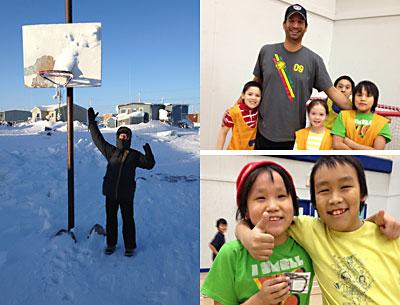 Basketball will have to wait, though Mark Crandall, at left, and Hoops 4 Hope’s volunteer Canadian director, Rick Gill, at right, are using indoor soccer as the means by which to reach Inuit children with their life skills curriculum in the arctic region. Basketball will have to wait, though Mark Crandall, at left, and Hoops 4 Hope’s volunteer Canadian director, Rick Gill, at right, are using indoor soccer as the means by which to reach Inuit children with their life skills curriculum in the arctic region.