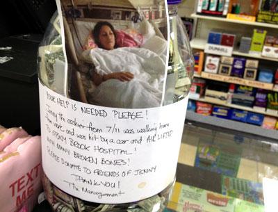 A new donation jar has been placed at the Sag Harbor 7-Eleven to replace one that was stolen on Saturday. A new donation jar has been placed at the Sag Harbor 7-Eleven to replace one that was stolen on Saturday.