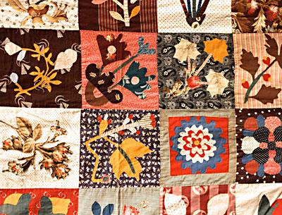 The Bennett family’s “wolf quilt,” named for a panel of four wolves and a family legend associated with Edward Bennett, an 18th-century ancestor, is now part of the East Hampton Historical Society collection, thanks to a donation by Kathleen McNally. The quilt, seen in detail above, offers a snapshot of late-19th-century East Hampton life and was crafted by Mary-Ann Bennett.