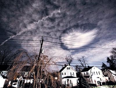 The view out of George Barnes’s New Jersey window inspired his documentary “Look Up! The Sky Is Falling,” to be shown this weekend at Guild Hall.