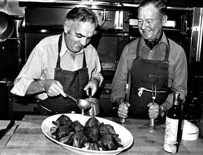 An image of Pierre Franey and Craig Claiborne, both of whom lived in East Hampton, is part of a gallery of images on a new website dedicated to Franey’s life and work as a chef through several decades.