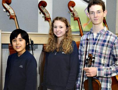 Among the students performing in a Katy’s Courage concert at the Bay Street Theatre on Sunday are, from left, Tristan Griffin, Georgia Bennett, and Leo Panish. Among the students performing in a Katy’s Courage concert at the Bay Street Theatre on Sunday are, from left, Tristan Griffin, Georgia Bennett, and Leo Panish.