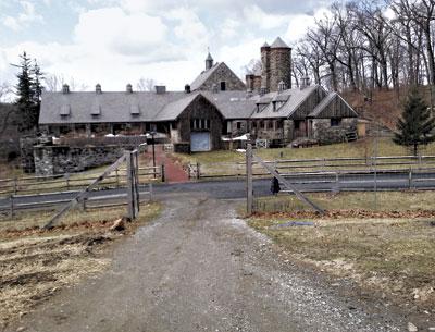 One of the working farm buildings at Stone Barns that contribute to Dan Barber’s whimsical creations of the day, served at the Blue Hill restaurant there on slabs of bark, slate, tree trunks, and mini-tables, among other surfaces. One of the working farm buildings at Stone Barns that contribute to Dan Barber’s whimsical creations of the day, served at the Blue Hill restaurant there on slabs of bark, slate, tree trunks, and mini-tables, among other surfaces.