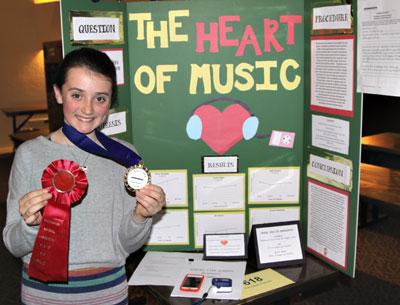 Kendall Stedman was a big winner at the Brookhaven National Lab elementary science fair earlier this month.