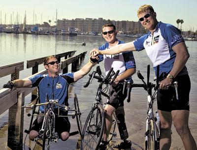 In San Diego, Heath Calhoun, Ryan Kelley, and Chris Carney began the second cross-country Soldier Ride in 2005. In San Diego, Heath Calhoun, Ryan Kelley, and Chris Carney began the second cross-country Soldier Ride in 2005.