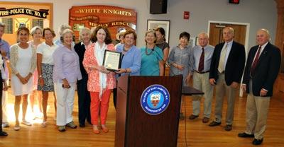 Barbara Borsack, East Hampton Village’s deputy mayor, and members of the village board congratulated the Garden Club of East Hampton on the occasion of its 100th anniversary at the board meeting last Thursday. Barbara Borsack, East Hampton Village’s deputy mayor, and members of the village board congratulated the Garden Club of East Hampton on the occasion of its 100th anniversary at the board meeting last Thursday.