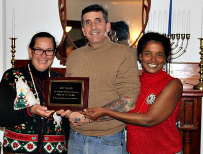 Dell Cullum, center, with Patty Sales and Joi Jackson Perle, was celebrated as Amagansett’s 2014 Person of the Year. Dell Cullum, center, with Patty Sales and Joi Jackson Perle, was celebrated as Amagansett’s 2014 Person of the Year.