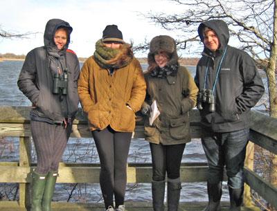 Throughout the fall of 2014, the interns and their Third House teachers have been working collaboratively on understanding the ecology of Big Reed Pond. This year's interns are, left to right, Makenzie Scheerer, Madison Aldrich, Hannah Vogel, and Travis Santiago. Throughout the fall of 2014, the interns and their Third House teachers have been working collaboratively on understanding the ecology of Big Reed Pond. This year's interns are, left to right, Makenzie Scheerer, Madison Aldrich, Hannah Vogel, and Travis Santiago.