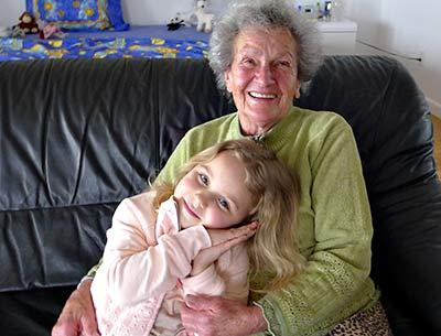 When Elke Grimm slipped and hit her head while home, her great-granddaughter, 4-year-old Parker was able to call for help.