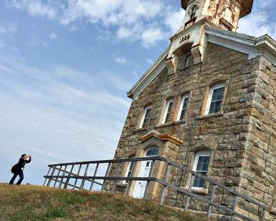 A student in Lee Mohlere’s social studies class at John J. Marshall Elementary School in East Hampton took a picture of the Plum Island lighthouse. A student in Lee Mohlere’s social studies class at John J. Marshall Elementary School in East Hampton took a picture of the Plum Island lighthouse.