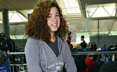 On Monday Zoe Vatash boarded a plane for Israel, where she will enlist in the Israeli Army and serve for the next two years. On Monday Zoe Vatash boarded a plane for Israel, where she will enlist in the Israeli Army and serve for the next two years.
