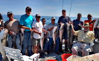 The fishing was fantastic on Sept. 16, when 11 members of the East Hampton Sportsmen’s Alliance chartered the Elizabeth II out of Montauk, catching a boat limit of sea bass, nine striped bass, and bushels of jumbo porgies. The fishing was fantastic on Sept. 16, when 11 members of the East Hampton Sportsmen’s Alliance chartered the Elizabeth II out of Montauk, catching a boat limit of sea bass, nine striped bass, and bushels of jumbo porgies.