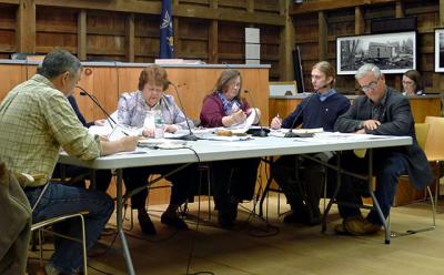 In their new meeting location at Town Hall, the East Hampton Town Trustees discussed a request from Sag Harbor Village to extend its water-management authority and a proposal to permanently ban alcoholic beverages during the daytime at Indian Wells Beach in Amagansett. In their new meeting location at Town Hall, the East Hampton Town Trustees discussed a request from Sag Harbor Village to extend its water-management authority and a proposal to permanently ban alcoholic beverages during the daytime at Indian Wells Beach in Amagansett.