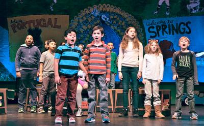 Yanddel Atariguana, front left, and Isaac Rodriguez, front right, star in “The Peacock’s Tale” as Joseph and Porfirio Goncalvez, two boys who immigrated from Portugal to Springs in 1962 and who became the inspiration for this year’s fourth-grade opera. Yanddel Atariguana, front left, and Isaac Rodriguez, front right, star in “The Peacock’s Tale” as Joseph and Porfirio Goncalvez, two boys who immigrated from Portugal to Springs in 1962 and who became the inspiration for this year’s fourth-grade opera.