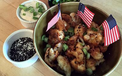 Buffalo cauliflower with a tangy scallion cream sauce is a tasty alternative to chicken wings. Buffalo cauliflower with a tangy scallion cream sauce is a tasty alternative to chicken wings.