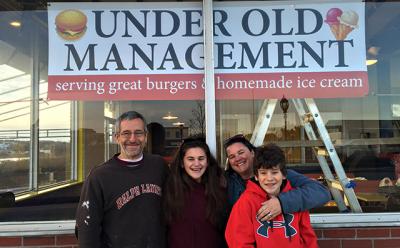 Dave and Maureen Rutkowski, with their children, Alexandra and John, former owners of John’s Drive-In in Montauk, are the owners once again. Dave and Maureen Rutkowski, with their children, Alexandra and John, former owners of John’s Drive-In in Montauk, are the owners once again.