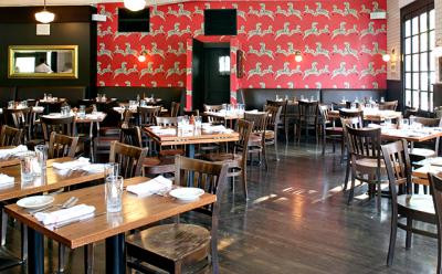 Whether renovating a shed-like building for their first location or taking over the grander and more proportional space they now occupy on Ocean Road, the partners in Almond (below from left, Jason Weiner, Almond Zigmund, and Eric Lemonides) have always brought high style to their casual bistro settings. Whether renovating a shed-like building for their first location or taking over the grander and more proportional space they now occupy on Ocean Road, the partners in Almond (below from left, Jason Weiner, Almond Zigmund, and Eric Lemonides) have always brought high style to their casual bistro settings.