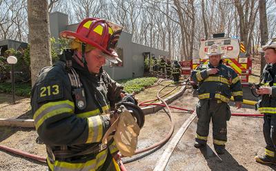 Though major damage was confined to the basement, a Water Mill house is uninhabitable after a fire there on Friday caused structural damage to the floors and an exterior wall. Though major damage was confined to the basement, a Water Mill house is uninhabitable after a fire there on Friday caused structural damage to the floors and an exterior wall.
