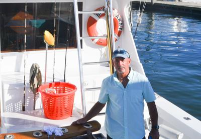 The captain of the Breakaway, Rick Etzel, saved a Manhattan man from drowning Sunday afternoon off Montauk Point. He was aided in the rescue by his mate, Ed Harrison. The captain of the Breakaway, Rick Etzel, saved a Manhattan man from drowning Sunday afternoon off Montauk Point. He was aided in the rescue by his mate, Ed Harrison.
