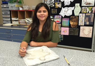 Celina Jones is an eighth grader at the East Hampton Middle School who served as a juror in a professional art show for East End Arts this summer.
