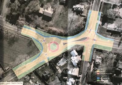 A roundabout at the intersection of Buell and Toilsome Lanes in East Hampton Village could be constructed in spring 2017, a consulting engineer told the village board last Thursday. A roundabout at the intersection of Buell and Toilsome Lanes in East Hampton Village could be constructed in spring 2017, a consulting engineer told the village board last Thursday.