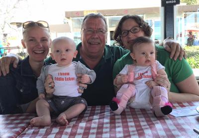The Montauk Friends of Erin St. Patrick’s Day Parade is sure to be a family affair. Eddie Ecker, center, will lead. He is pictured with his daughters, Kari Shea, left, and Karli Pena, with their children, Ronan Shea, left, and Zelda Pena, who were born 24 hours apart last January. The Montauk Friends of Erin St. Patrick’s Day Parade is sure to be a family affair. Eddie Ecker, center, will lead. He is pictured with his daughters, Kari Shea, left, and Karli Pena, with their children, Ronan Shea, left, and Zelda Pena, who were born 24 hours apart last January.
