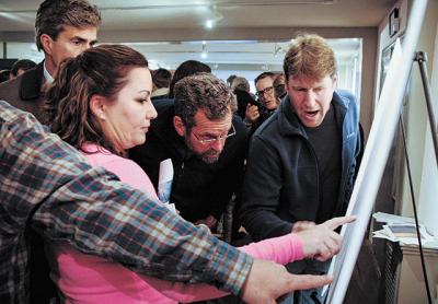 There was intense interest in East Hampton last Thursday as officials from Deepwater Wind shared details about the offshore wind farm the company will construct 30 miles from Montauk. There was intense interest in East Hampton last Thursday as officials from Deepwater Wind shared details about the offshore wind farm the company will construct 30 miles from Montauk.