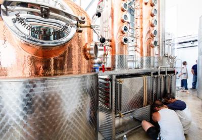 If the Southampton Town Board approves a tasting room at the Sagaponack Farm Distillery, vodka connoisseurs will have a view into the distillery while getting a taste of the Foster farming family’s latest venture.