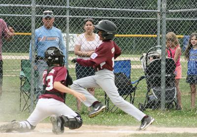 Aryan Chugh was tagged out at the plate in the first inning, but that was to be the sole disappointment for the young Bonackers Saturday.