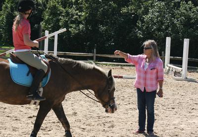 Mercedes Mann has been teaching at the Topping Riding Club in Sagaponack for about 40 years.