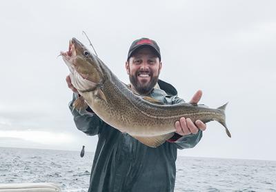 Adam Christopherson of East Hampton landed this 15-pound cod on Saturday.