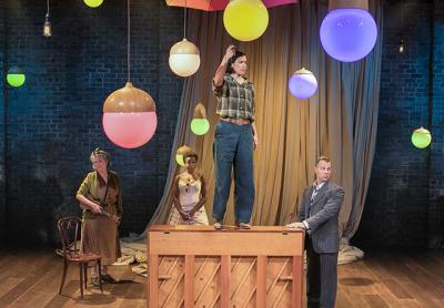Cass Morgan, Quincy Tyler Bernstine, Hannah Cabell, and Noah Brody in “As You Like It” at Bay Street Theater. Cass Morgan, Quincy Tyler Bernstine, Hannah Cabell, and Noah Brody in “As You Like It” at Bay Street Theater.