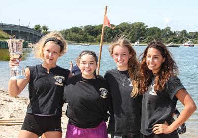 The winning Lady Whalers team comprised Kristin Pettigrew, Phoebe Miller, Maddie Martin, and Amanda Stanis. The winning Lady Whalers team comprised Kristin Pettigrew, Phoebe Miller, Maddie Martin, and Amanda Stanis.
