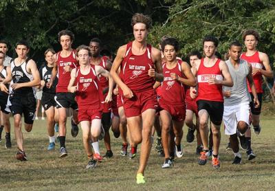 Ryan Fowkes, the eventual winner, was in the van as the boys cross-country race at Cedar Point Park on Sept. 12 began. Ryan Fowkes, the eventual winner, was in the van as the boys cross-country race at Cedar Point Park on Sept. 12 began.
