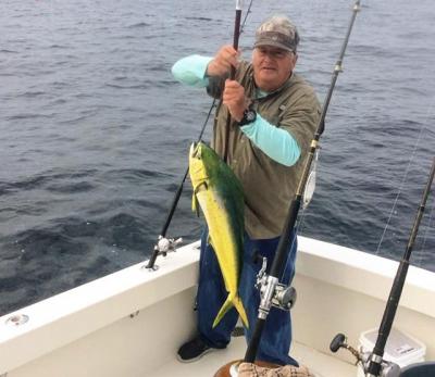 On a recent busman’s holiday on the Captain Ron, Capt. Michael Albronda of the charter boat Montauk landed a nice mahimahi on an offshore trip. On a recent busman’s holiday on the Captain Ron, Capt. Michael Albronda of the charter boat Montauk landed a nice mahimahi on an offshore trip.