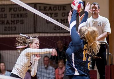 Mikela Junemann had 22 kills in Friday’s 3-1 homecoming girls volleyball win over Shoreham-Wading River, a win that clinched a playoff spot for the Bonackers. Mikela Junemann had 22 kills in Friday’s 3-1 homecoming girls volleyball win over Shoreham-Wading River, a win that clinched a playoff spot for the Bonackers.