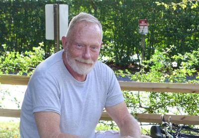 Michael Disher took a welcome break in Amagansett Square from a grueling rehearsal schedule. Michael Disher took a welcome break in Amagansett Square from a grueling rehearsal schedule.
