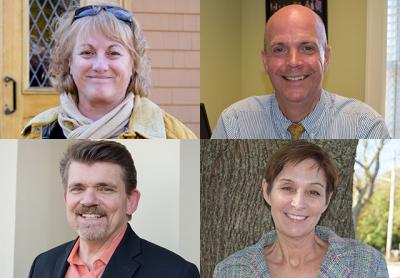 Clockwise from upper left, Thea R. Fry, Stan Glinka, Julie Lofstad, John Schiavoni. Clockwise from upper left, Thea R. Fry, Stan Glinka, Julie Lofstad, John Schiavoni.
