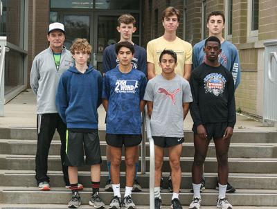 County champs: front row, from left, Nicolas Villante, Geo Espinoza, Omar Leon, and Robert Weiss; rear row, the coach, Kevin Barry, Frank Bellucci, Ryan Fowkes, and Ethan McCormac. County champs: front row, from left, Nicolas Villante, Geo Espinoza, Omar Leon, and Robert Weiss; rear row, the coach, Kevin Barry, Frank Bellucci, Ryan Fowkes, and Ethan McCormac.